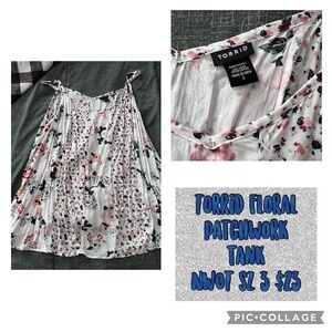 Patchwork, floral tank